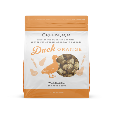 Green Juju Dog Topper FD Duck Orange 3 oz