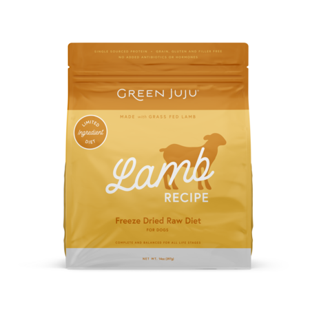 Green Juju Dog Food Freeze Dried Raw Diet Lamb 14 oz