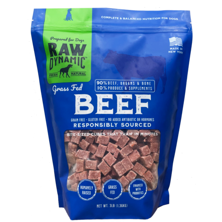 Raw Dynamic Dog Frozen Beef 3#