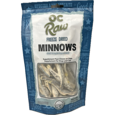 OC Raw Dog Treat Freeze Dried Minnows 3.2 oz
