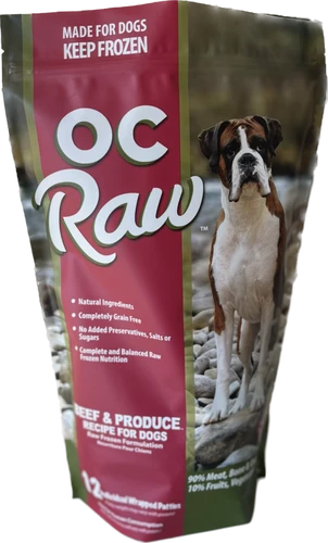 OC Raw Beef & Produce Patties 6lbs