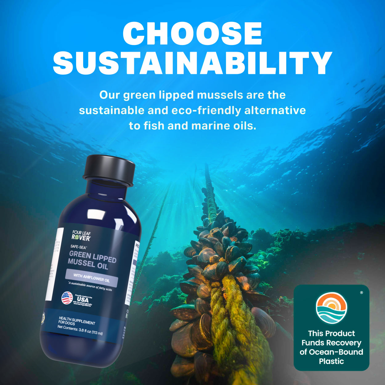 Safe-Sea - Green Lipped Mussel Oil For Dogs - 3.8 fl oz