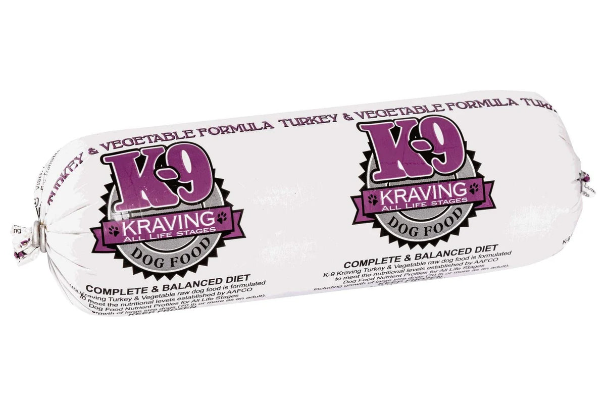 K9 Kraving Frozen Turkey & Vegetable Roll 2lbs