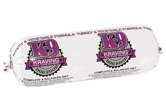 K9 Kraving Frozen Turkey & Vegetable Roll 2lbs